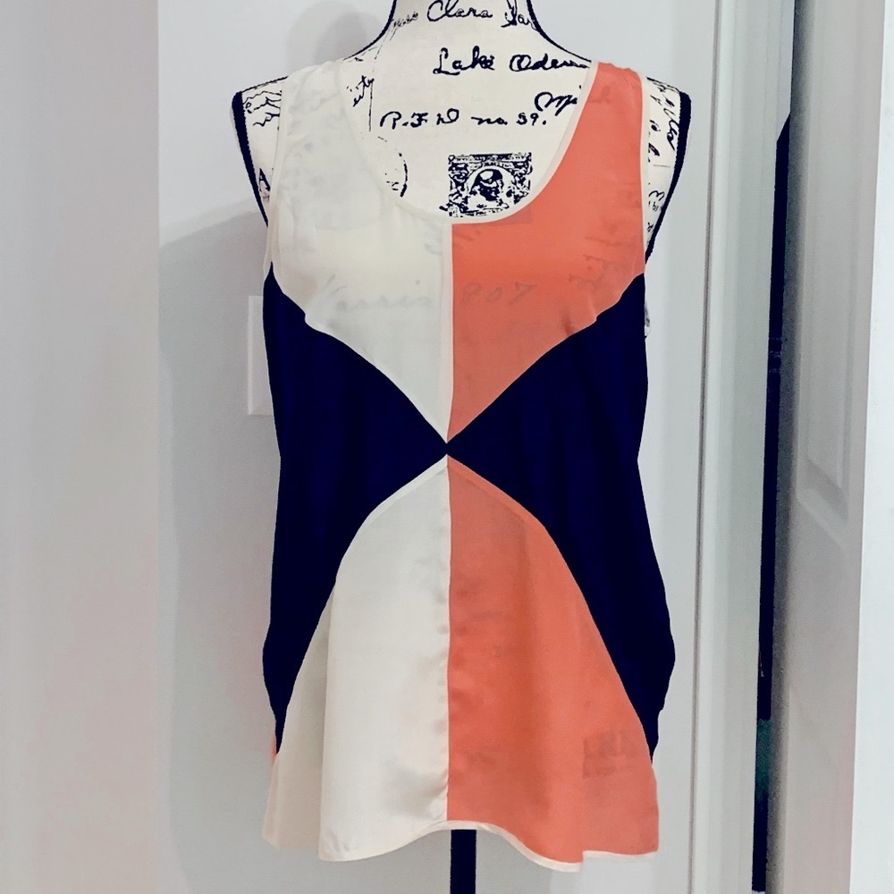 Color Block Silk Tank